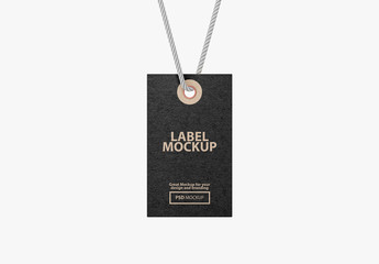 Cardboard Tag Label Mockup