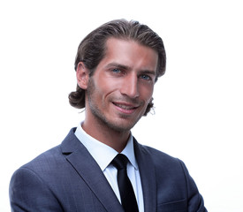 portrait of smiling business people.