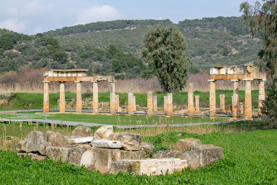 Ruins of the temple of Artemis at Vravrona-Attica.