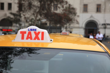 Taxi in Lima. Peru