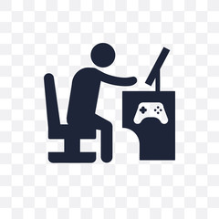 Game playing transparent icon. Game playing symbol design from Activity and Hobbies collection.