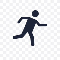 Running transparent icon. Running symbol design from Activity and Hobbies collection.