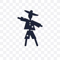 Scarecrow transparent icon. Scarecrow symbol design from Agriculture, Farming and Gardening collection.