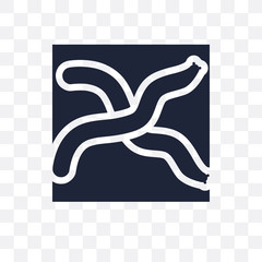 Worm transparent icon. Worm symbol design from Agriculture, Farming and Gardening collection.