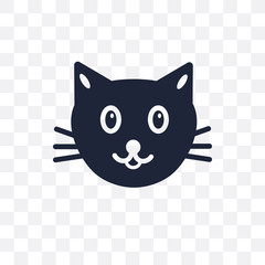 Cat transparent icon. Cat symbol design from Animals collection. - 233829264