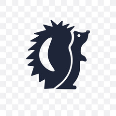 Hedgehog transparent icon. Hedgehog symbol design from Animals collection.