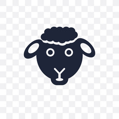 Sheep transparent icon. Sheep symbol design from Animals collection.