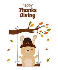 Happy Thanksgiving, greeting card, poster or flyer for holiday