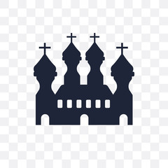 Cathedral of saint basil transparent icon. Cathedral of saint basil symbol design from Architecture collection.