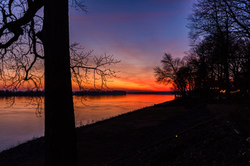ohio river sunset