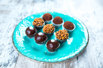 Sweet chocolate cake pops