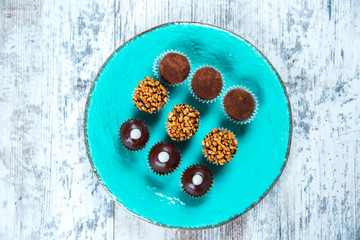 Sweet chocolate cake pops