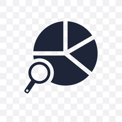 Data analysis pie chart transparent icon. Data analysis pie chart symbol design from Analytics collection.