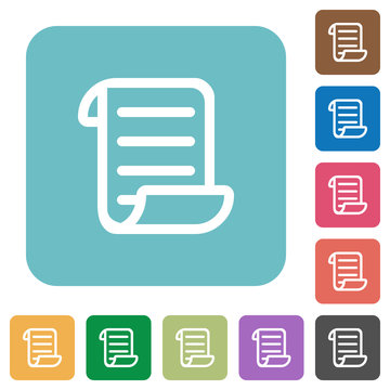 Script code rounded square flat icons