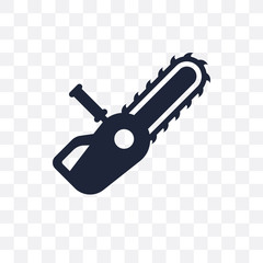 Chainsaw transparent icon. Chainsaw symbol design from Construction collection.