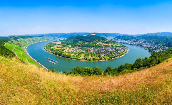 Boppard town aerial view, Germany