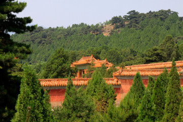 Fototapeta na wymiar Building scenery in the Eastern Tombs of the Qing Dynasty, China...