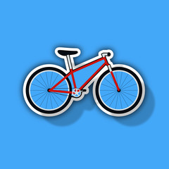 Niebieski rower górski © Piotr