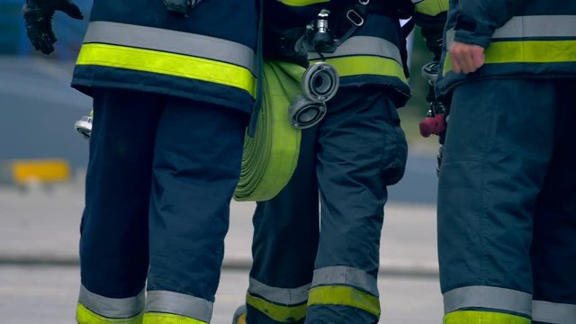 Fire service in action