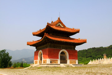 ancient Chinese landscape architecture in the Eastern Tombs of the Qing Dynasty, China.