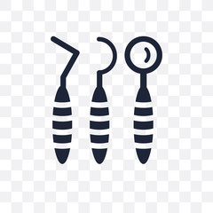 Dentist tools transparent icon. Dentist tools symbol design from Dentist collection.