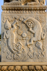 Chinese traditional style rock carvings