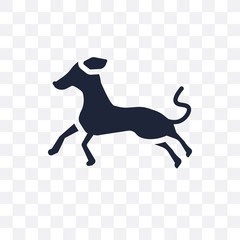 Greyhound dog transparent icon. Greyhound dog symbol design from Dogs collection.