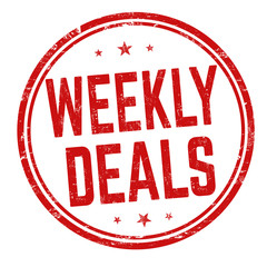 Weekly deals sign or stamp