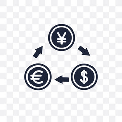 Exchange rate transparent icon. Exchange rate symbol design from Ecommerce collection.