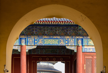 Entrance to Temple of Heaven in Beijing China