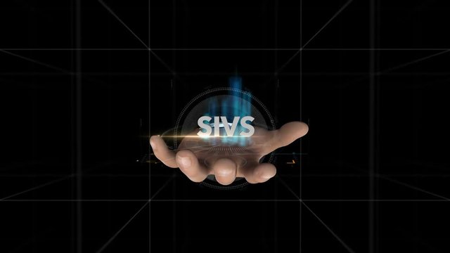 Hand Reveals Hologram Word-SIVS
