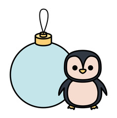 Christmas penguin design 