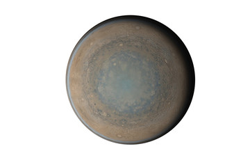 Planet Jupiter North Pole of solar system isolated. View from top of the planet. Elements of this...