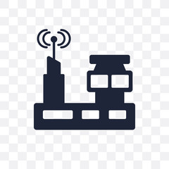 Radio antenna transparent icon. Radio antenna symbol design from Communication collection.