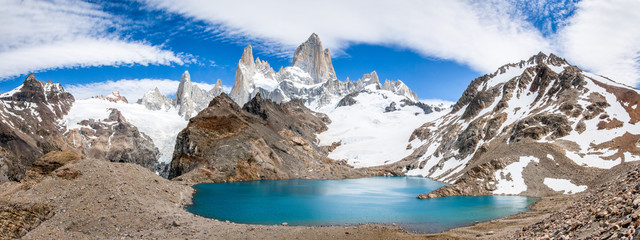 Mount Fitz Roy in de buurt van El Chalten in Argentinië, Patagonië