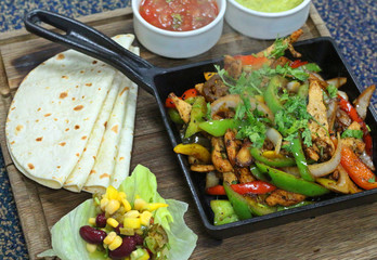sizzling mexican fajitas