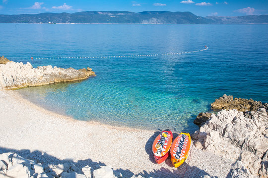 Kroatien, Istrien, Rabac, Strand