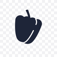 Paprika transparent icon. Paprika symbol design from Fruit and vegetables collection.