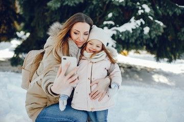 mother with daughter