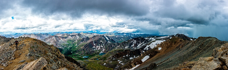 Panorama of the high mountains of Colorado.  