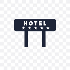 Hotel Sign transparent icon. Hotel Sign symbol design from Hotel collection.