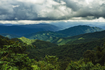 landscape  of  Mountain in  Nan province Thailand.