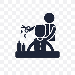 Hairdresser transparent icon. Hairdresser symbol design from Professions collection.