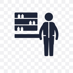 Pharmacist transparent icon. Pharmacist symbol design from Professions collection.