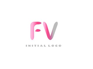 Fototapeta premium FV Initial Logo for your startup venture