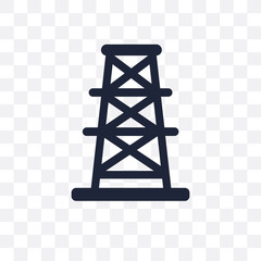 Derrick transparent icon. Derrick symbol design from Industry collection.