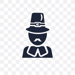 Pilgrim transparent icon. Pilgrim symbol design from United states of america collection.