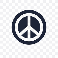 Pacifism transparent icon. Pacifism symbol design from Political collection.
