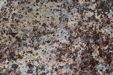 Grunge rusted metal texture. Rust steel sheet caused by water.