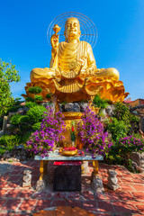 Golden Buddha statue in Dalat